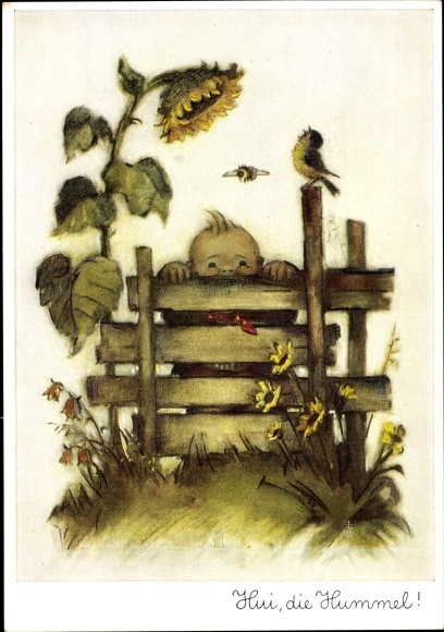 Artist PC Hummel, Berta, Hui, the bumblebee, sunflower