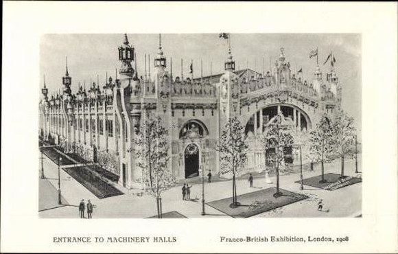 Set von 68 Ansichtskarten, London, Französisch - Britische Ausstellung 1908