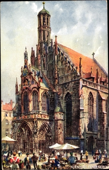 Artist PC Flower, Charles, Nuremberg in Middle Franconia Bavaria, Frauenkirche