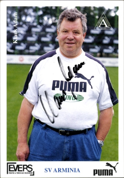 Autogrammkarte Betreuer Klaus Adam, SV Arminia Hannover, Autogramm