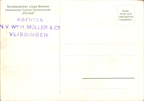 Artist Postcard Graf, G., Steamer Europa, North German Lloyd Bremen