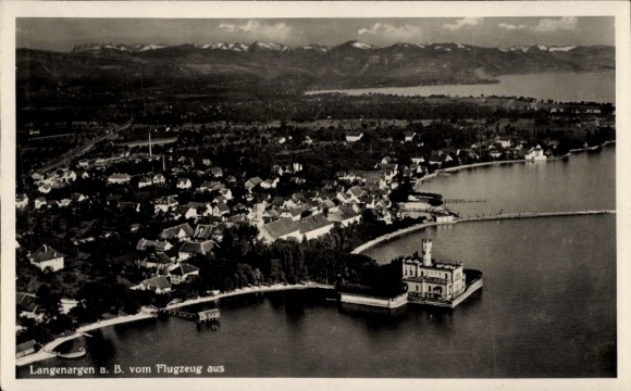 Ak Langenargen am Bodensee, Fliegeraufnahme