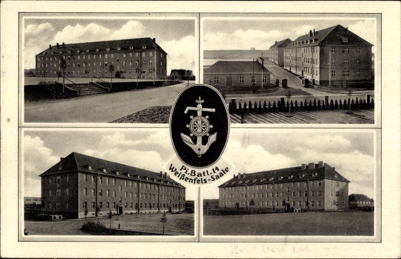Ak Weißenfels an der Saale, Kaserne Pi. Batl. 14