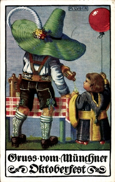 Artist Postcard Luber, M., Munich, October, Münchner Kindl