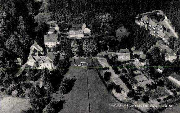 KP Greifenstein w Westerwaldzie, sanatorium Waldhof Elgershausen, zdjęcie lotnicze