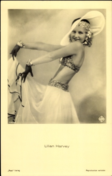Ak Schauspielerin Lilian Harvey, Tanzkostüm, Portrait