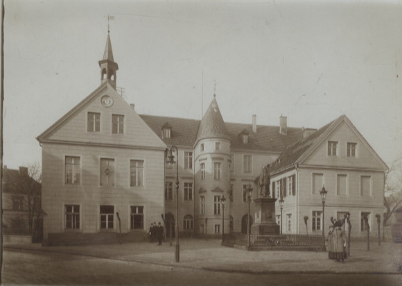 Original photo of Rheine in Münsterland, NRW, town hall, around 1900