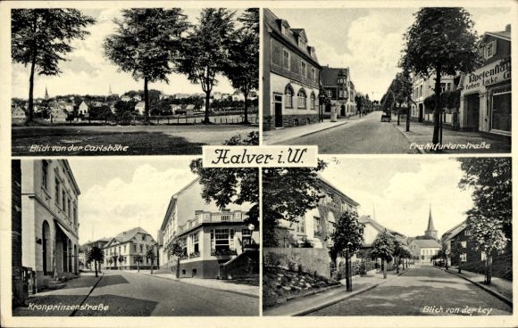 Ansichtkaart Halver in de Märkischer Kreis, Carlshöhe, Kronprinzenstraße, Ley