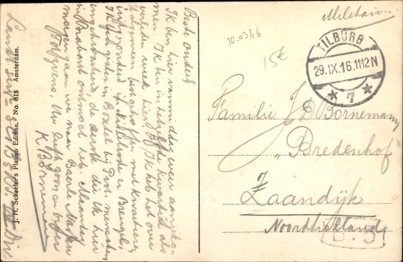 Ak Tilburg Noord-Brabant Nederland, Heuvel