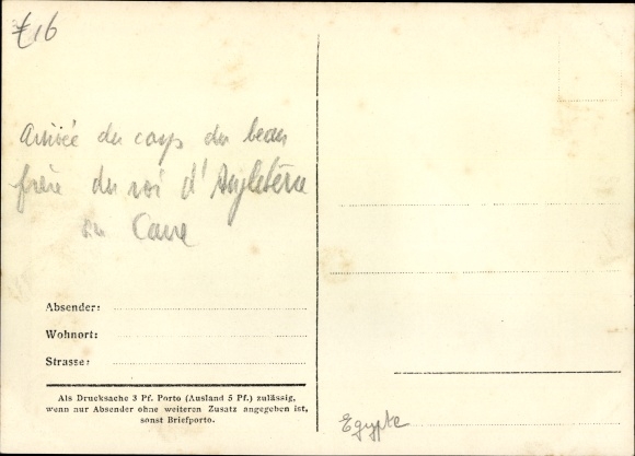 Postcard Cairo Cairo Egypt, arrival of the body of the Duke of Fife, Lord Kitchener, steam locomotive