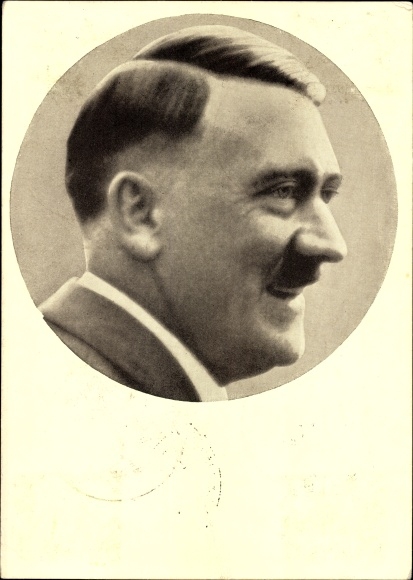 Postcard Führer and Reich Chancellor Adolf Hitler, portrait, Men of the Time No. 91