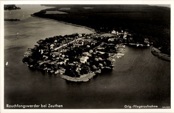 Ak Berlin Köpenick Schmöckwitz Rauchfangswerder, luchtfoto