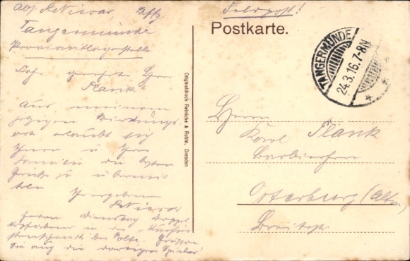 Postcard Tangermünde on the Elbe, Roßpforte
