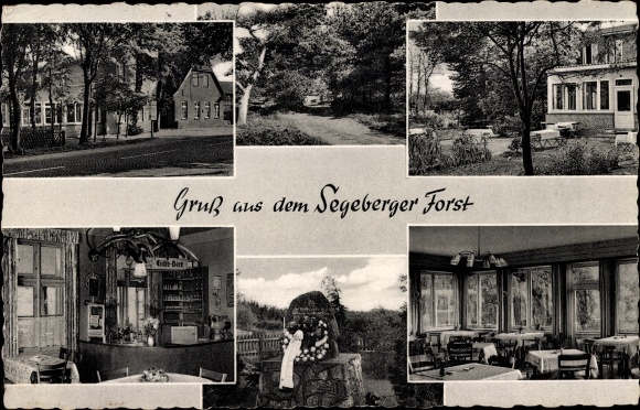Postcard Bockhorn Bark Schleswig Holstein, inn Waidmannsheil, monument