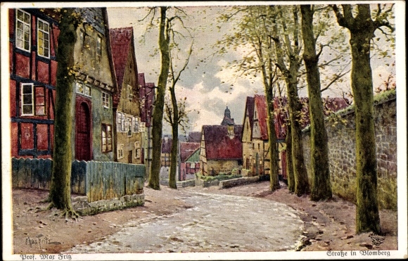 Künstler Ak Fritz, Max, Blomberg in Lippe, Straßenpartie