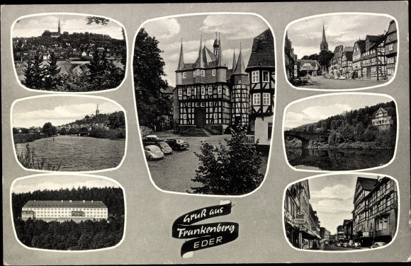 PC Frankenberg an der Eder, Ederpartie, partial views, church, street section