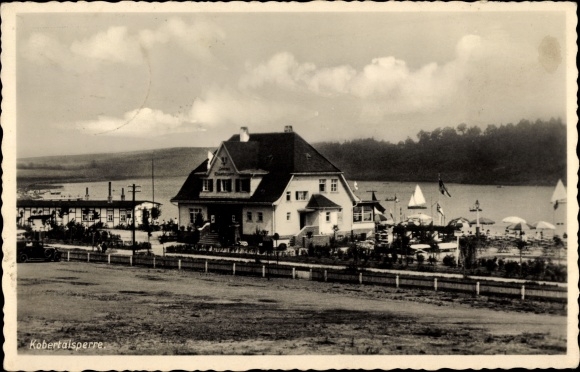Ak Langenbernsdorf Sachsen, Gasthaus an der Kobertalsperre