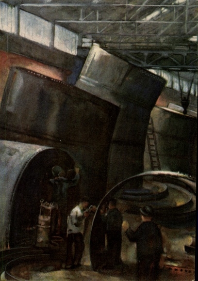 Postcard Riesa on the Elbe Saxony, Linke Hofmann Lauchhammer AG, tank construction, 200th anniversary of the city