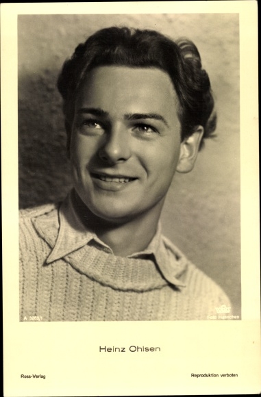 Postcard actor Heinz Ohlsen, portrait, Ross Verlag 3263/1