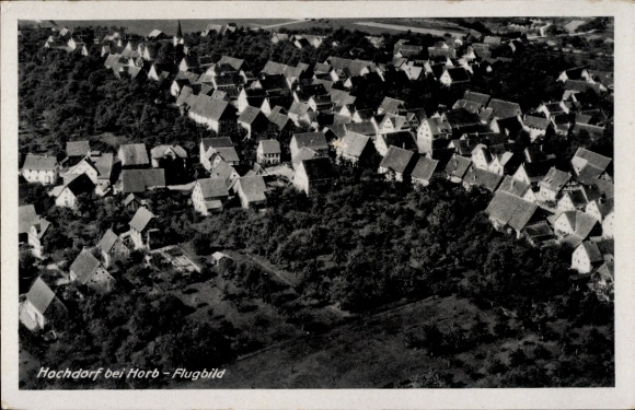 Postcard Hochdorf (near Horb) Nagold in the Black Forest, aerial photograph