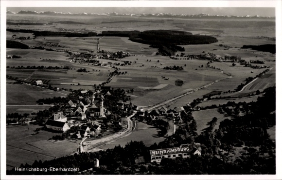 Ak Eberhardzell in Oberschwaben Württemberg, Fliegeraufnahme, Heinrichsburg