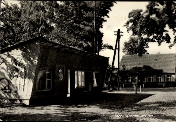 Postcard Zechlinerhütte City of Rheinsberg, Street, House