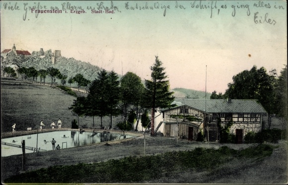 Ak Frauenstein im Erzgebirge, Stadt-Bad