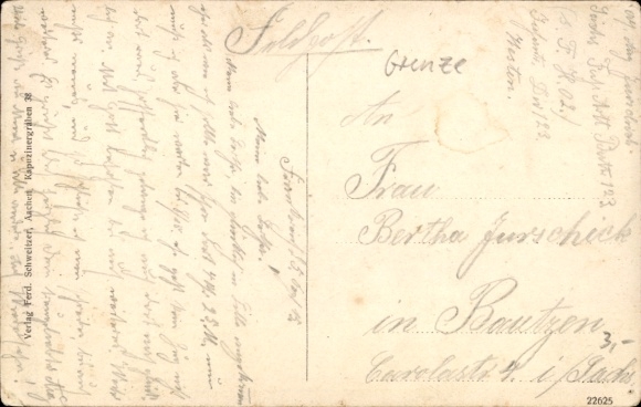 Postcard Herbesthal Lontzen Wallonia Liège, bridge over the railway line Cologne, Aachen, Brussels, Paris