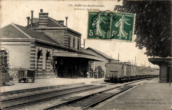 CPA Sillé le Guillaume Sarthe, Interior of the Gare