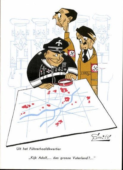 10 old PCs Anti Hitler, artist Smits, various caricatures