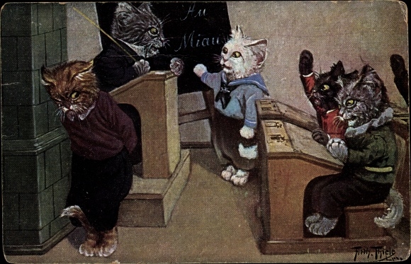 Artysta KP Thiele, Arthur, Serious Science, Humanizowane koty w szkole