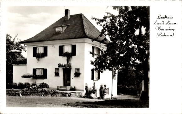 Ak Wasserburg am Bodensee Schwaben, Landhaus Ewald Bauer