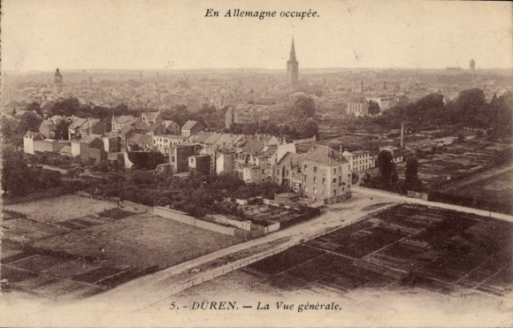 Ak Düren im Rheinland, Altstadt von  allgemeine Ansicht, Kirchen, Häuser