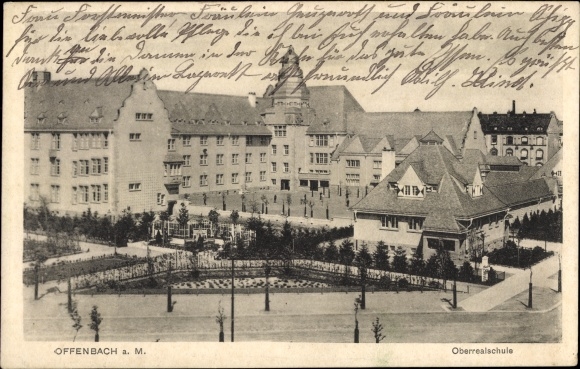 Ak Offenbach am Main Hessen, Oberrealschule