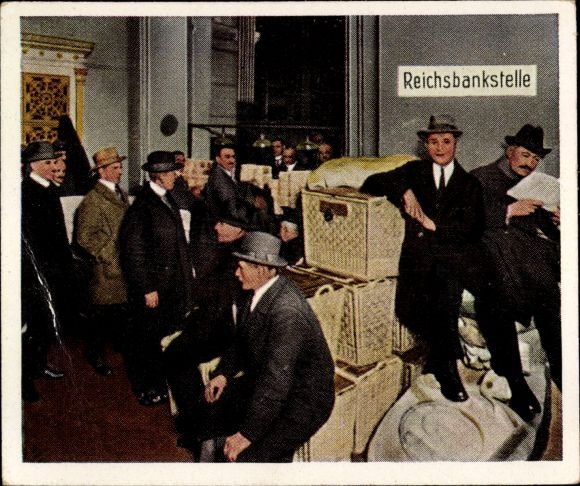 Collector's picture The post-war period No. 70, October 1923, The last days of inflation, Reichsbank office