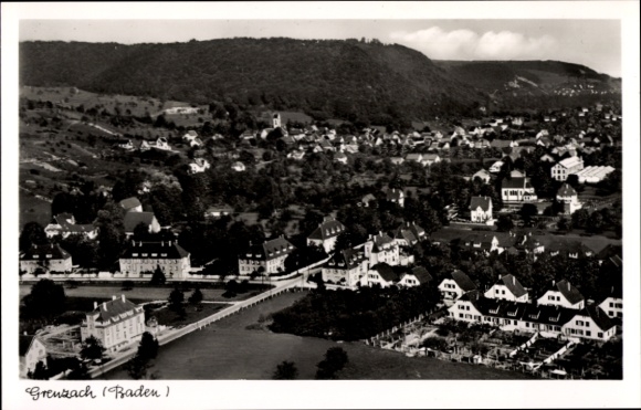 Ak Grenzach Wyhlen am Rhein, Luftaufnahme