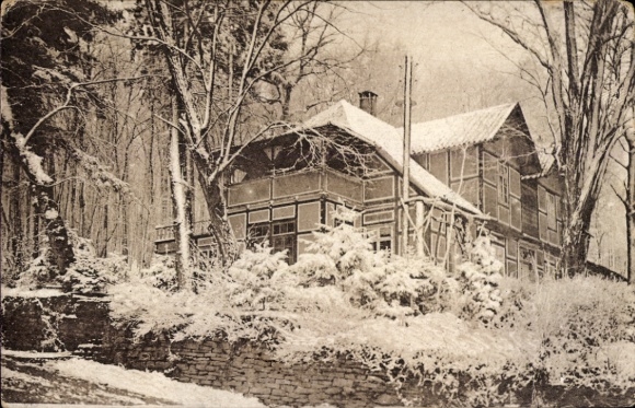Ak Varenholz Kalletal in Lippe, Waldschenke Felsenkeller, Winter