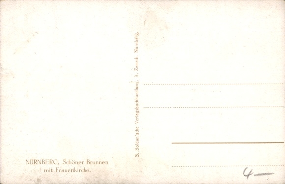 Artist Postcard Sollmann, Nuremberg in Middle Franconia Bavaria, Beautiful fountain