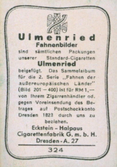 Collector's picture Ulmenried flag pictures No. 324, Venezuela, war and service flag