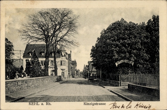 Postcard Kehl am Rhein, Kinzigstraße, Cemetery
