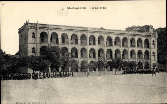 Postcard Mostaganem Algerian, The Barracks