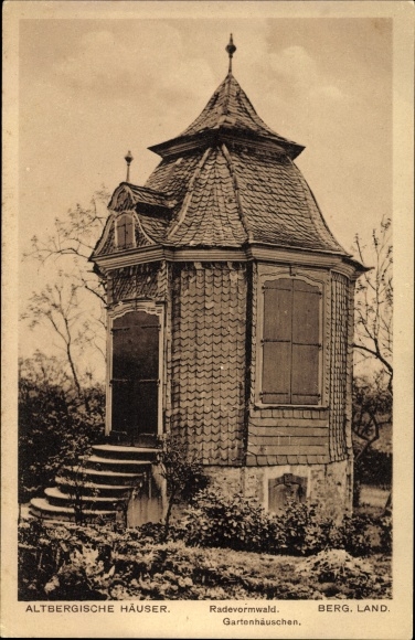 Postcard Radevormwald in the Oberberg district, garden shed