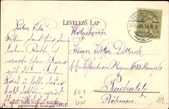 Postcard Kecskemét Ketschkemet Ungarn, Bahnhof, Gleisseite, Palyaudvar
