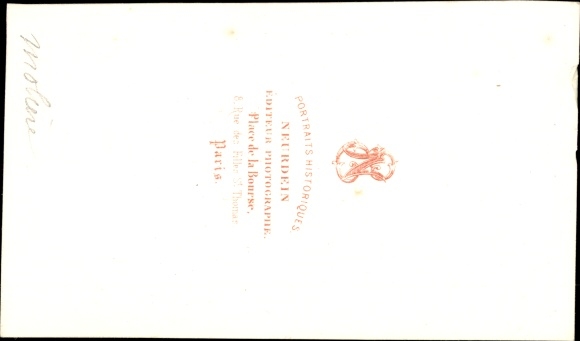 Carte de visite writer and actor Molière