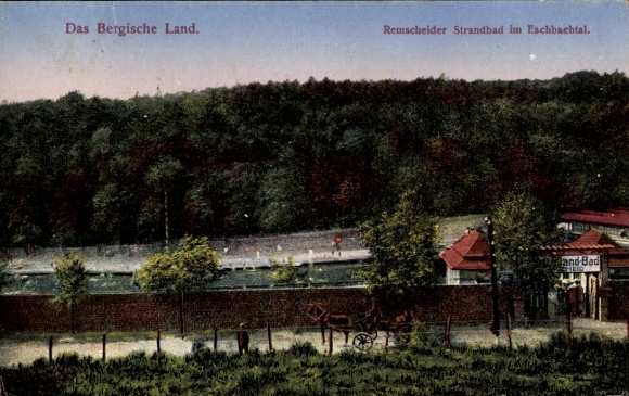Postcard Remscheid in the Bergisches Land, beach, Eschbachtal