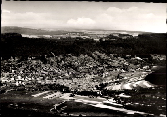 Postcard Schneeberg Lower Franconia, aerial photograph