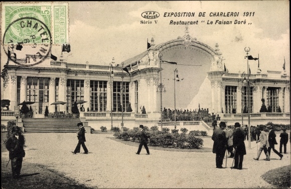 Postcard Charleroi Wallonia Hainaut, Exposition 1911, Restaurant Le Faisan Doré