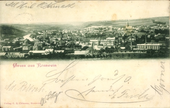 Ak Roßwein in Sachsen, Gesamtansicht