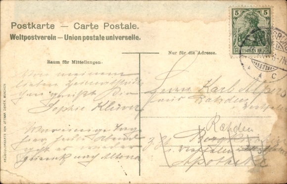 Postcard Rendsburg in Schleswig Holstein, harbor