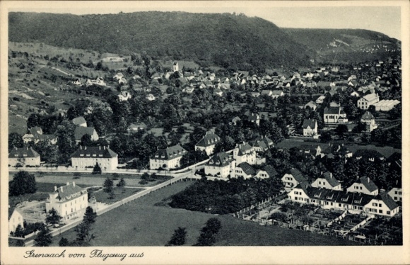 Ak Grenzach Wyhlen am Rhein, Fliegeraufnahme